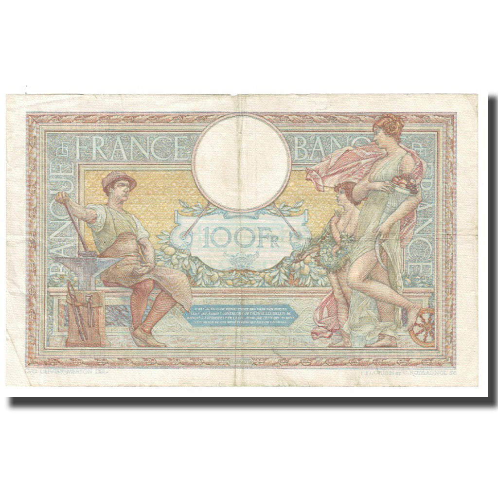 France, 100 Francs, Luc Olivier Merson, 1935, P. Rousseau and R. Favre-Gilly