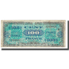 França, 100 Francs, 1945 Verso France, 1944, VF(20-25), Fayette:VF25.08