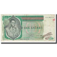 Banknote, Zaire, 10 Zaïres, 1981, 1981-01-04, KM:24a, VF(20-25)