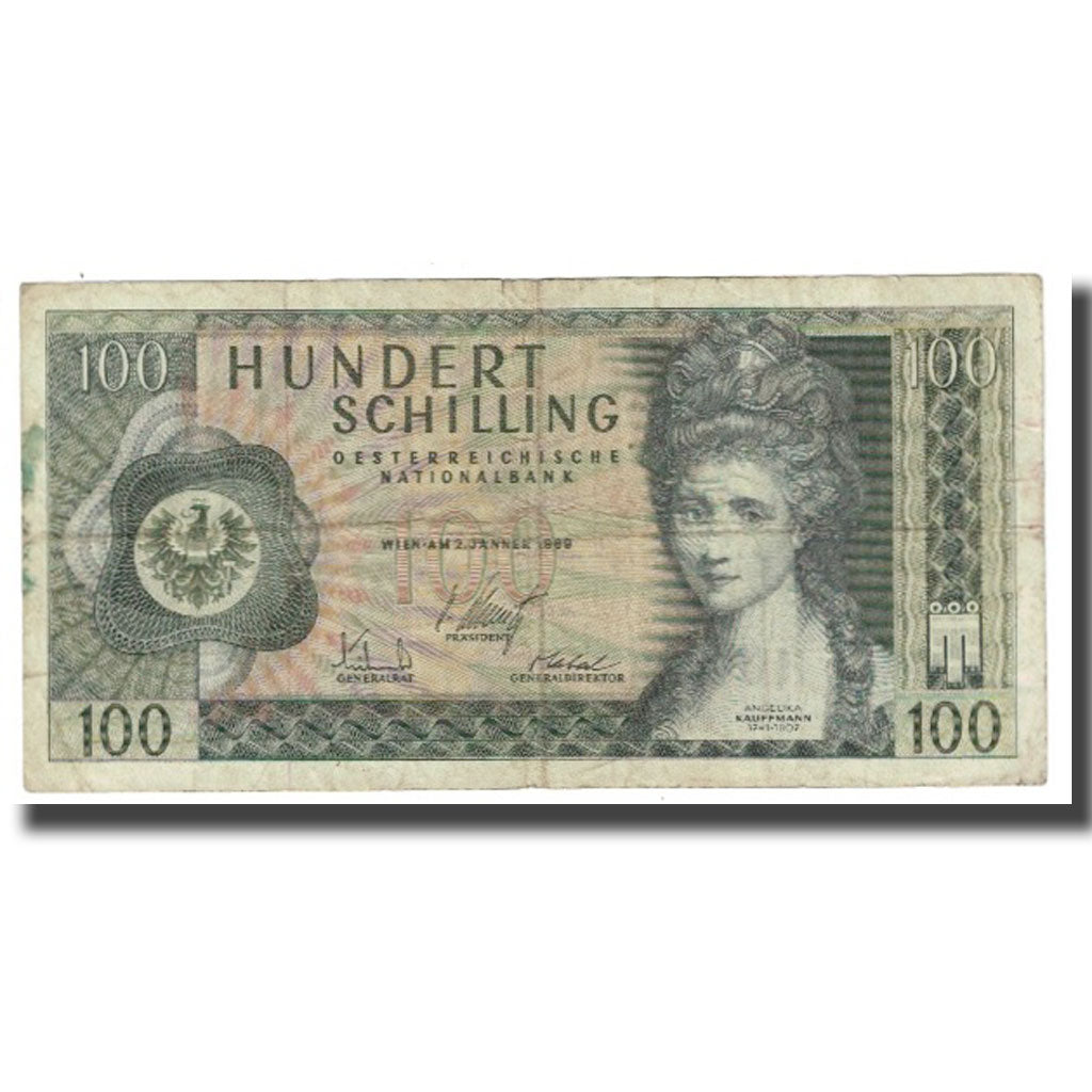 Banknote, Austria, 100 Schilling, 1969, 1969-01-02, KM:146a, VF(20-25)