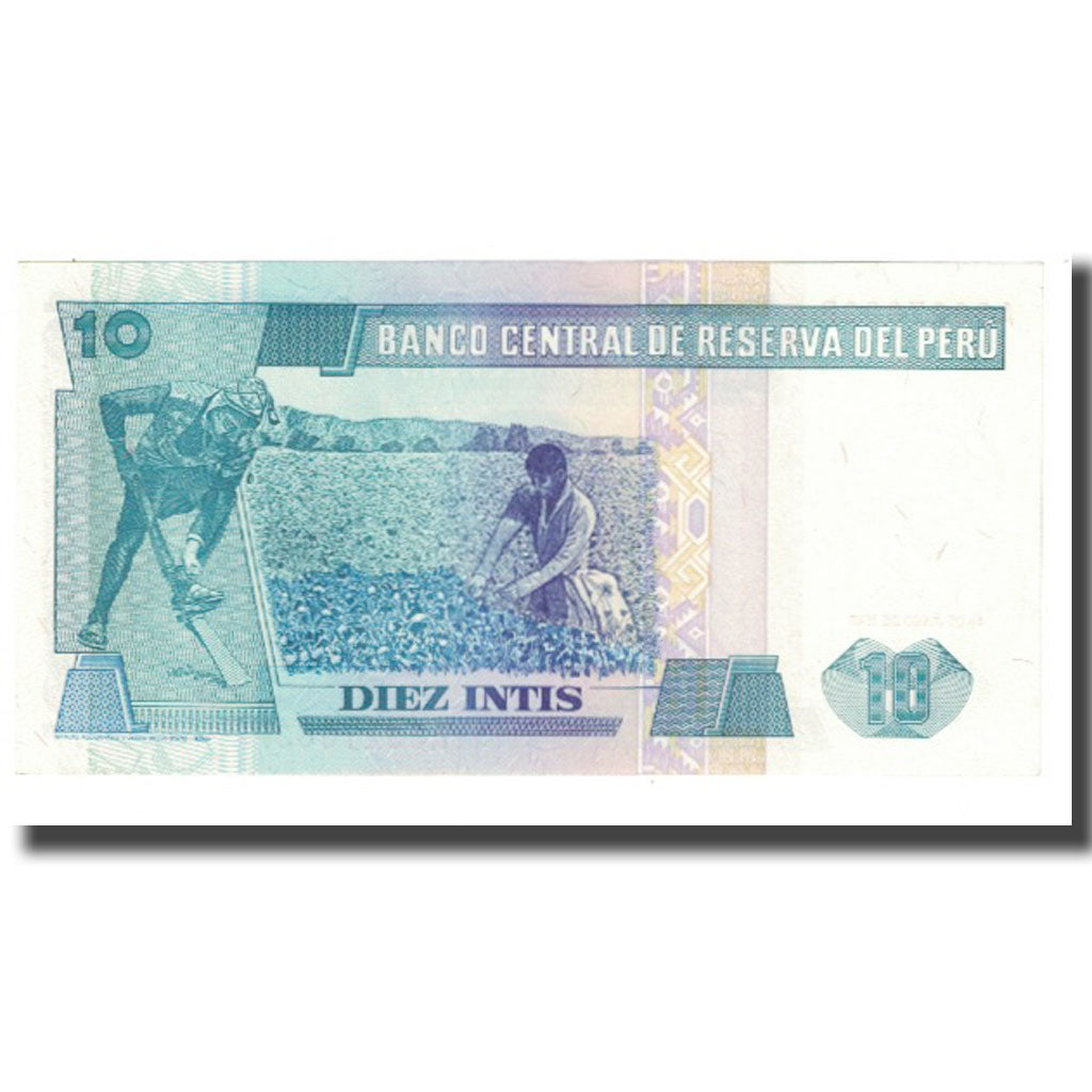 Banknote, Peru, 10 Intis, 1987, 1987-06-26, KM:128, UNC(65-70)