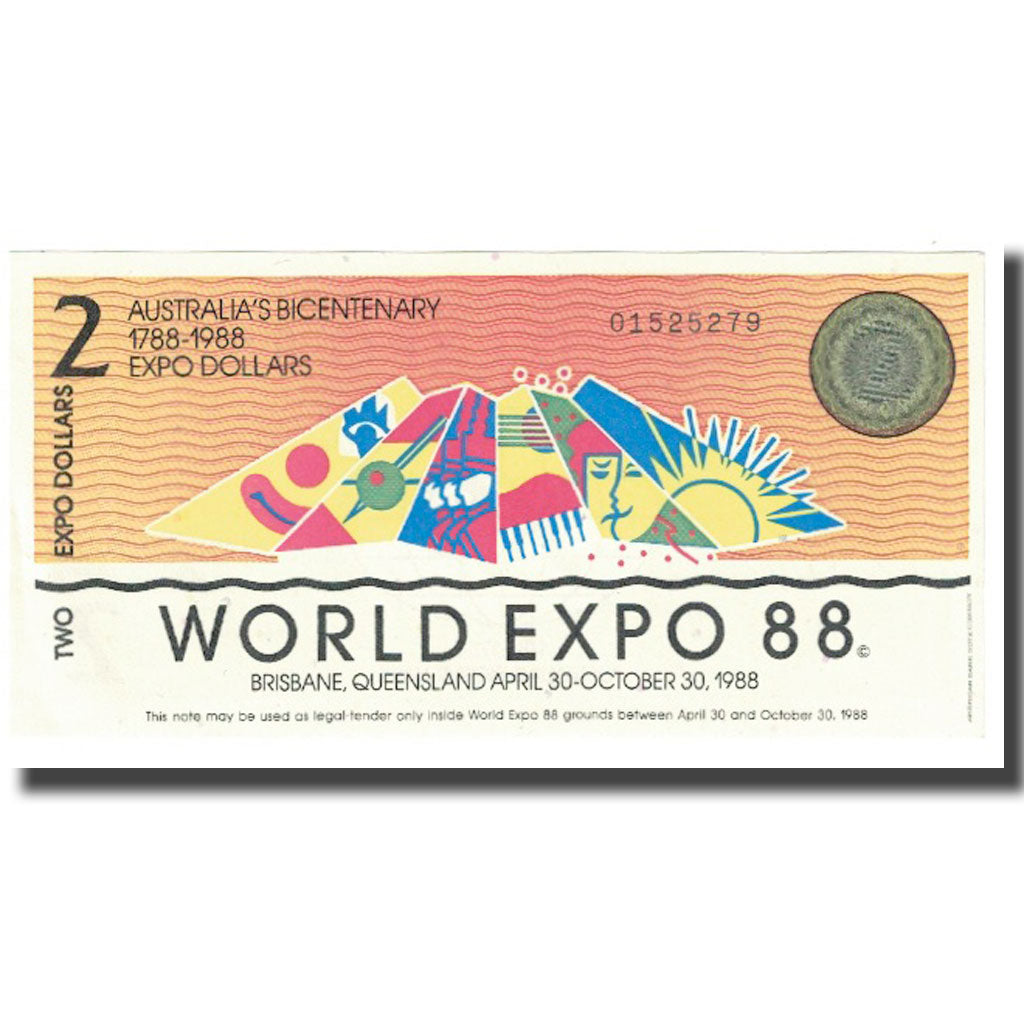 Nota, Austrália, 2 Dollars, 1988, 1988-10-30, UNC(65-70)