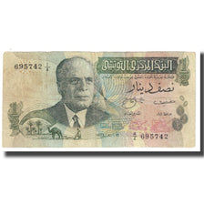 Billet, Tunisie, 1/2 Dinar, 1973, 1973-10-15, KM:69a, TB