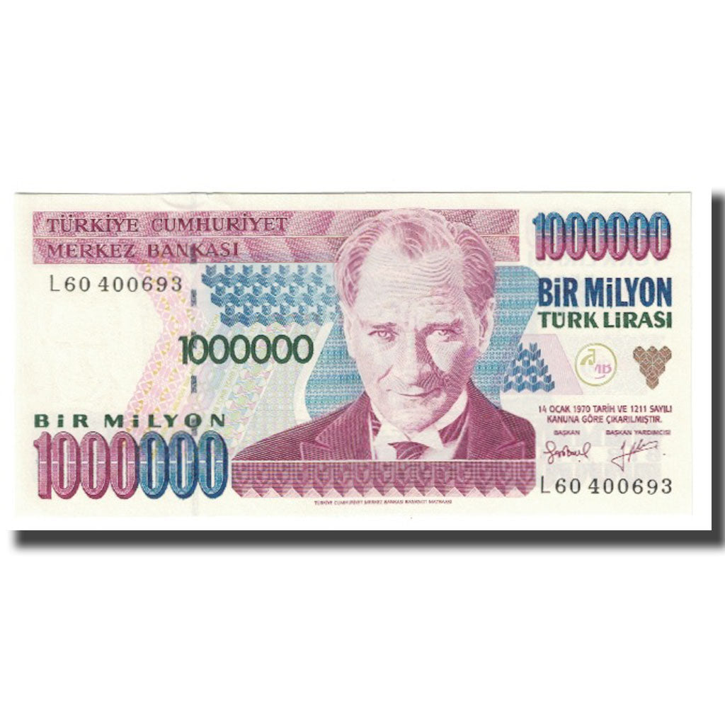 Banknote, Turkey, 1,000,000 Lira, 1970, 1970-10-14, KM:209, UNC(65-70)