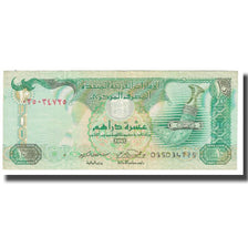 Banknot, Zjednoczone Emiraty Arabskie, 10 Dirhams, KM:13a, EF(40-45)