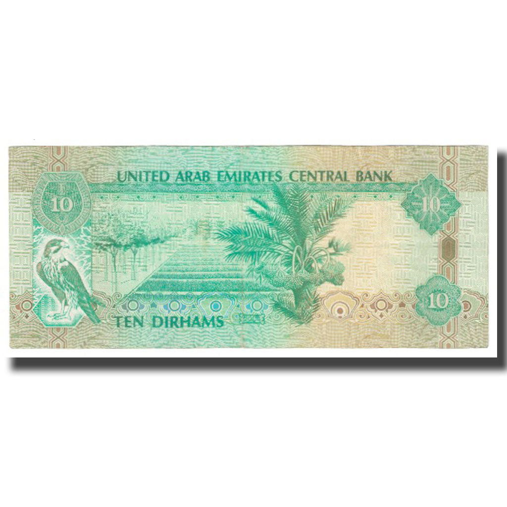 Banknot, Zjednoczone Emiraty Arabskie, 10 Dirhams, KM:13a, EF(40-45)