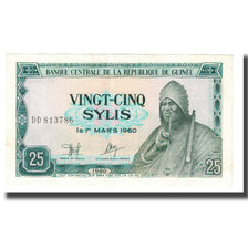 Banknote, Guinea, 25 Sylis, 1960, 1960-03-01, KM:24a, AU(55-58)