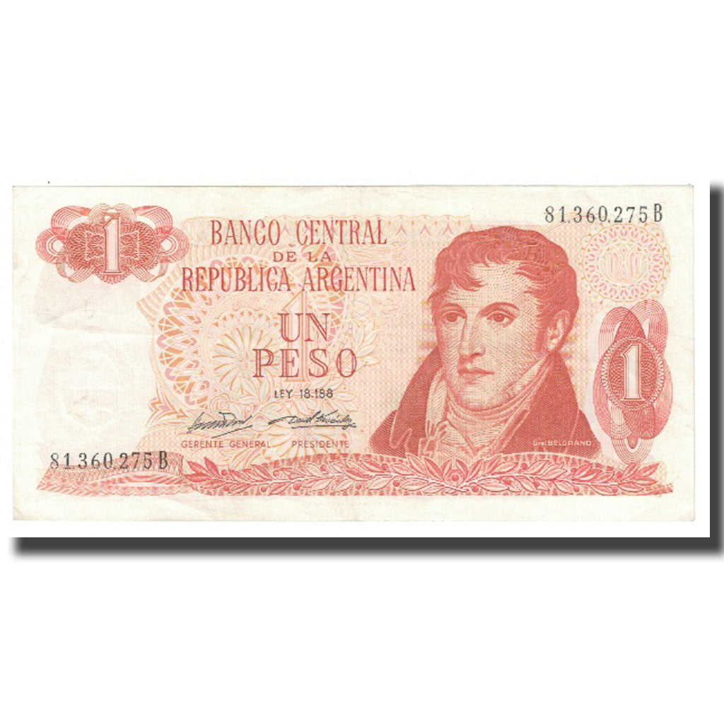 Biljet, Argentinië, 1 Peso, KM:287, TTB