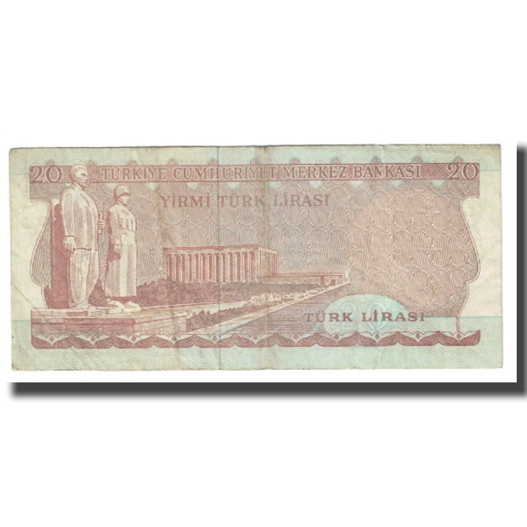 Banknot, Turcja, 20 Lira, 1970, 1970-10-14, KM:187a, VF(20-25)