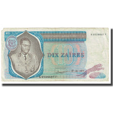 Banknote, Zaire, 10 Zaïres, 1977, 1977-10-27, KM:23b, VF(20-25)