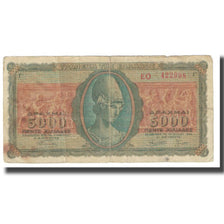 Banknote, Greece, 5000 Drachmai, 1943, 1943-07-19, KM:122a, VF(20-25)