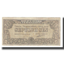 Banknot, Indonesia, 10 Sen, KM:15a, VF(20-25)
