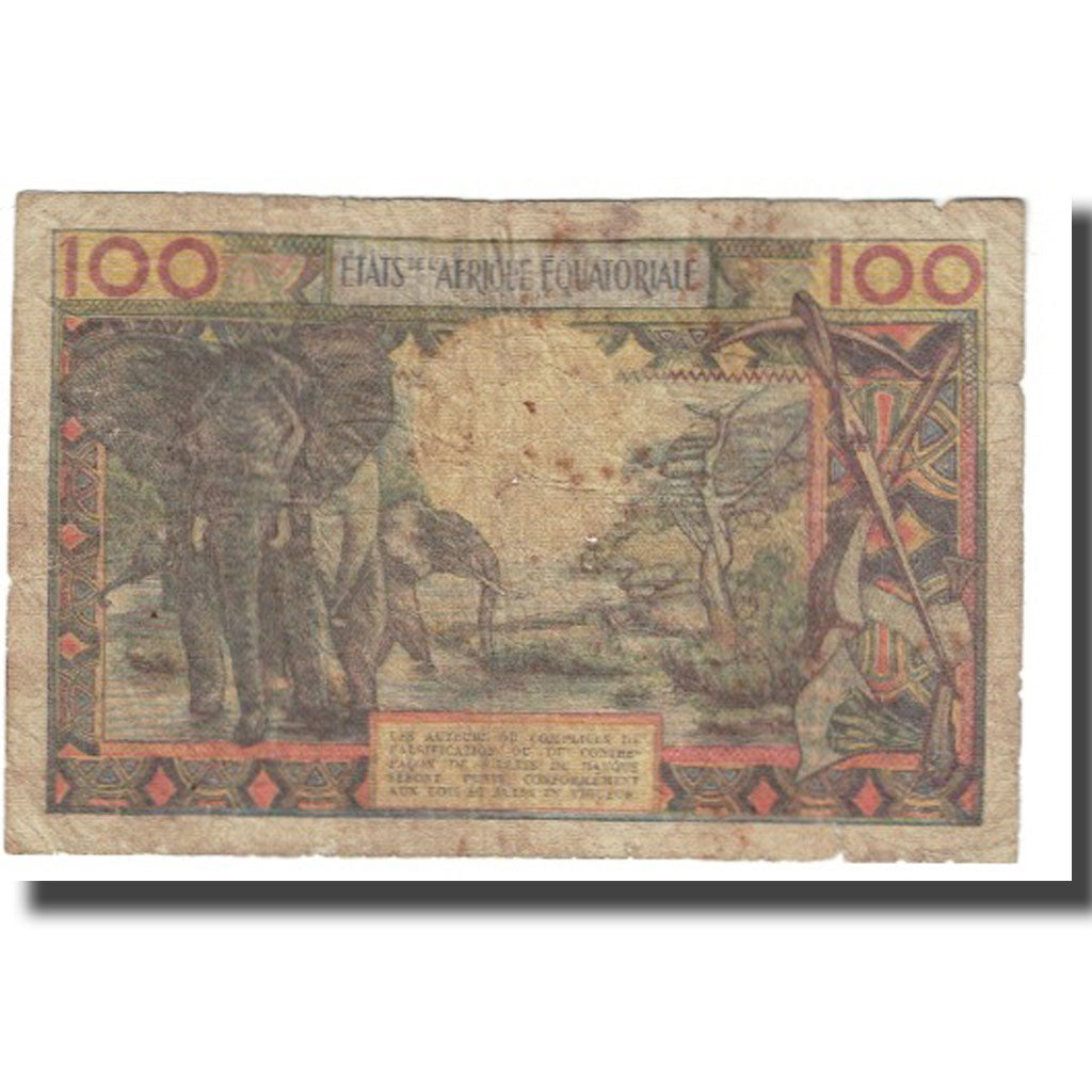 Billet, États de l'Afrique équatoriale, 100 Francs, KM:3a, TB
