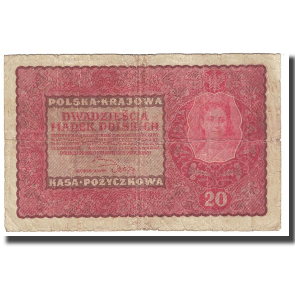Banknote, Poland, 20 Marek, 1919, 1919-09-23, KM:26, VF(20-25)