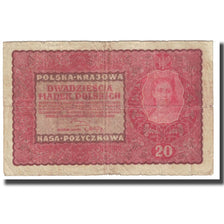 Nota, Polónia, 20 Marek, 1919, 1919-09-23, KM:26, VF(20-25)