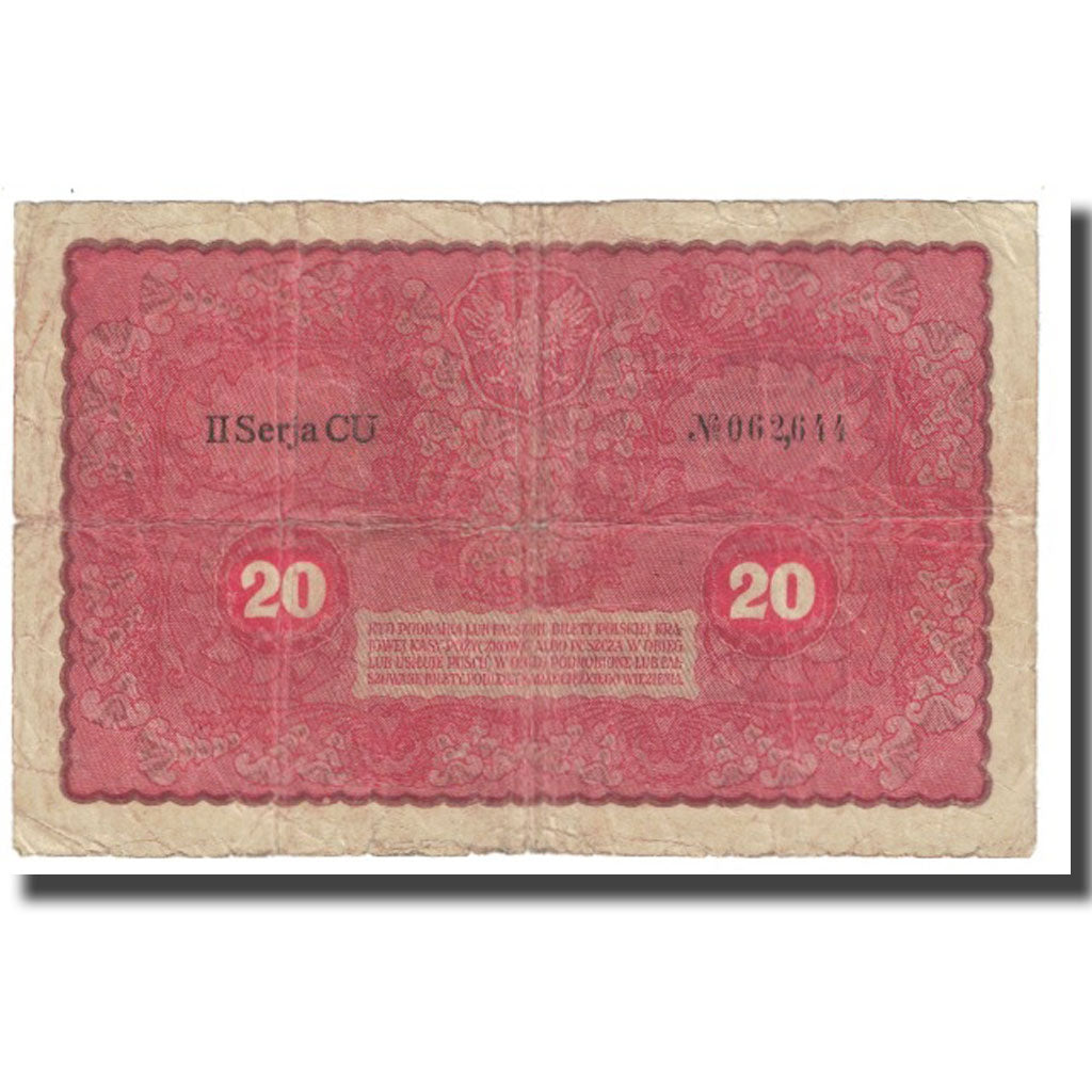 Banknote, Poland, 20 Marek, 1919, 1919-09-23, KM:26, VF(20-25)