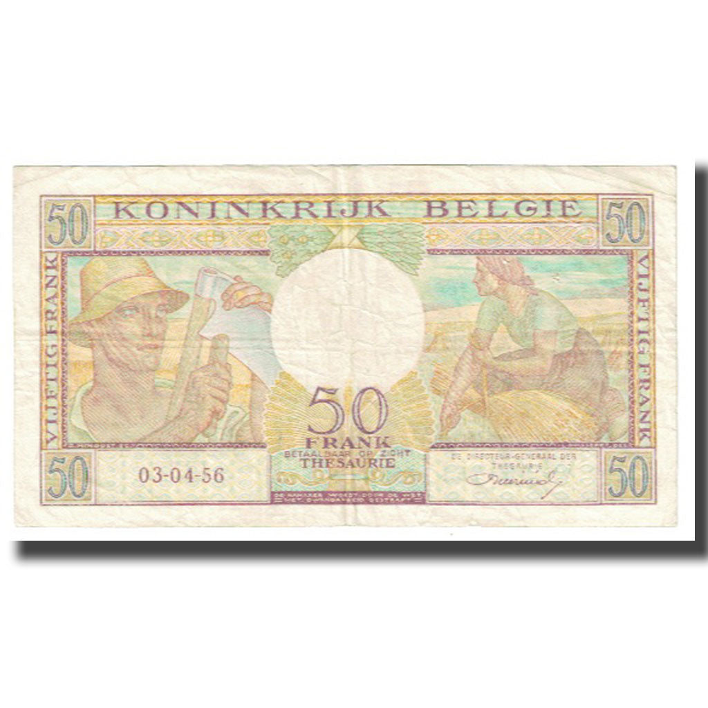 Banknote, Belgium, 50 Francs, 1956, 1956-04-03, KM:133a, EF(40-45)