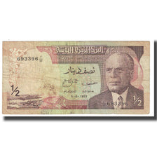 Banknote, Tunisia, 1/2 Dinar, 1972, 1972-08-03, KM:66a, VF(20-25)