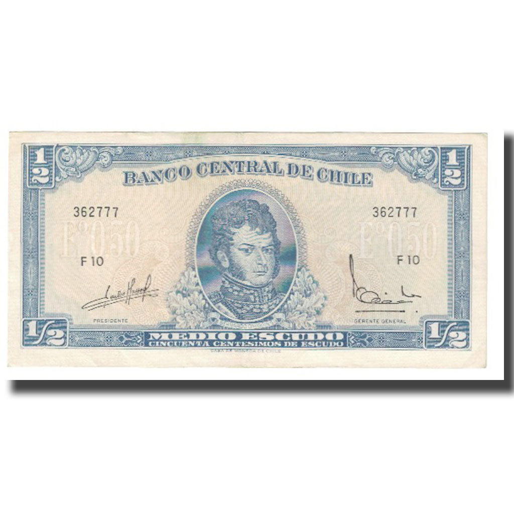 Billet, Chile, 1/2 Escudo, KM:134a, TTB