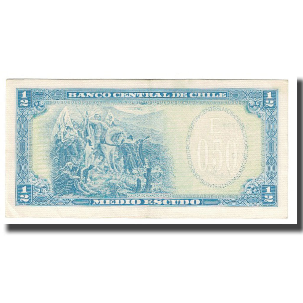 Nota, Chile, 1/2 Escudo, KM:134a, UNC(65-70)