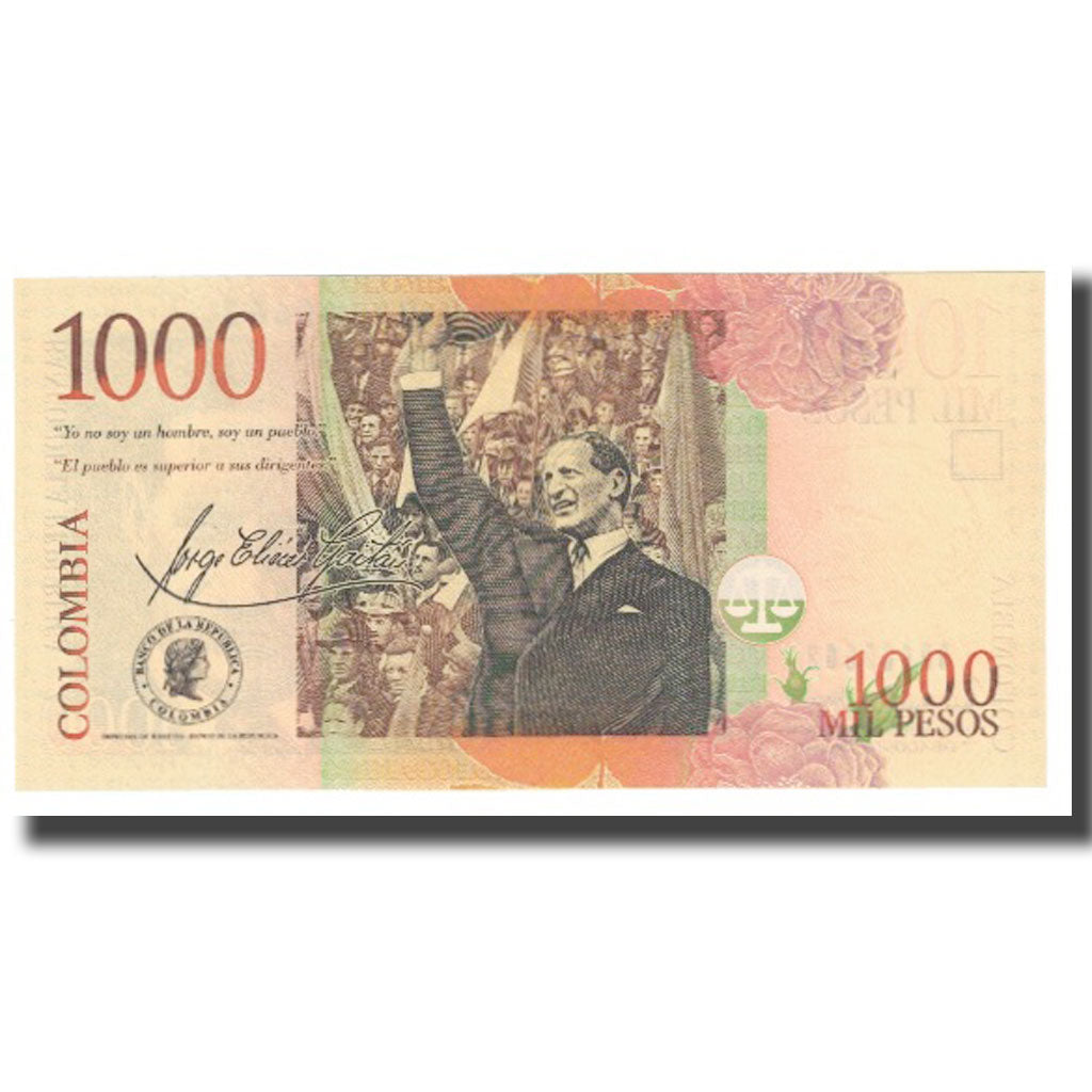 Banknote, Colombia, 1000 Pesos, 2001, 2001-08-07, KM:450a, UNC(65-70)