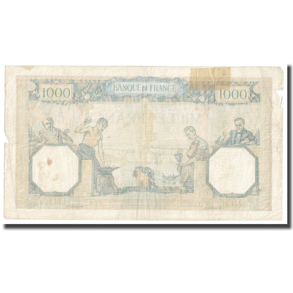 Francja, 1000 Francs, Cérès et Mercure, 1938, P. Rousseau and R. Favre-Gilly