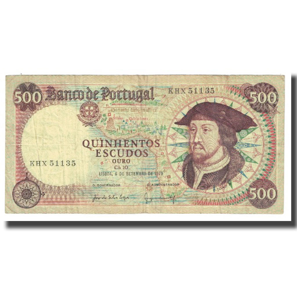 Billet, Portugal, 500 Escudos, 1979, 1979-09-06, KM:170a, TTB