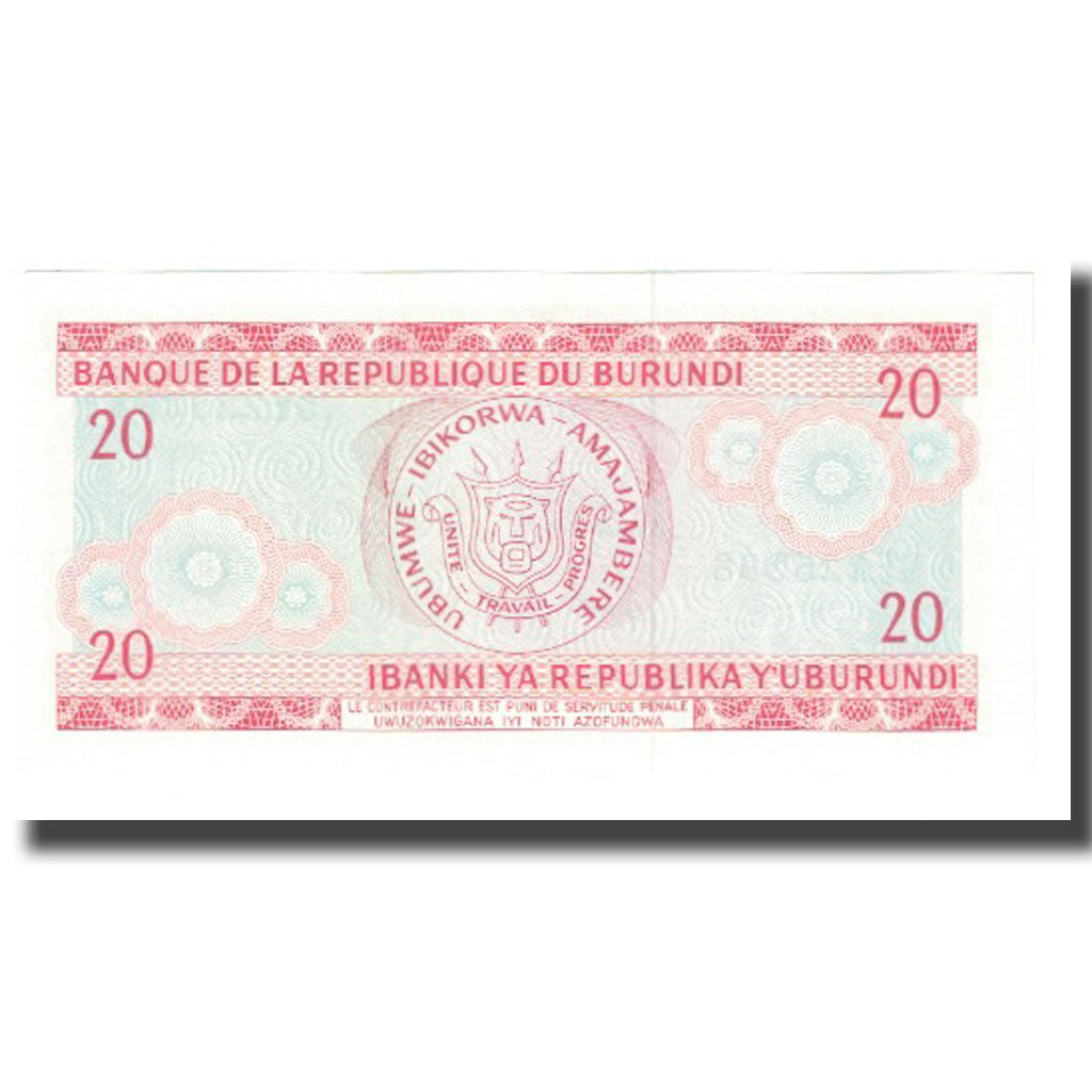 Billete, 20 Francs, 2006, Burundi, 1991-10-01, KM:27A, UNC