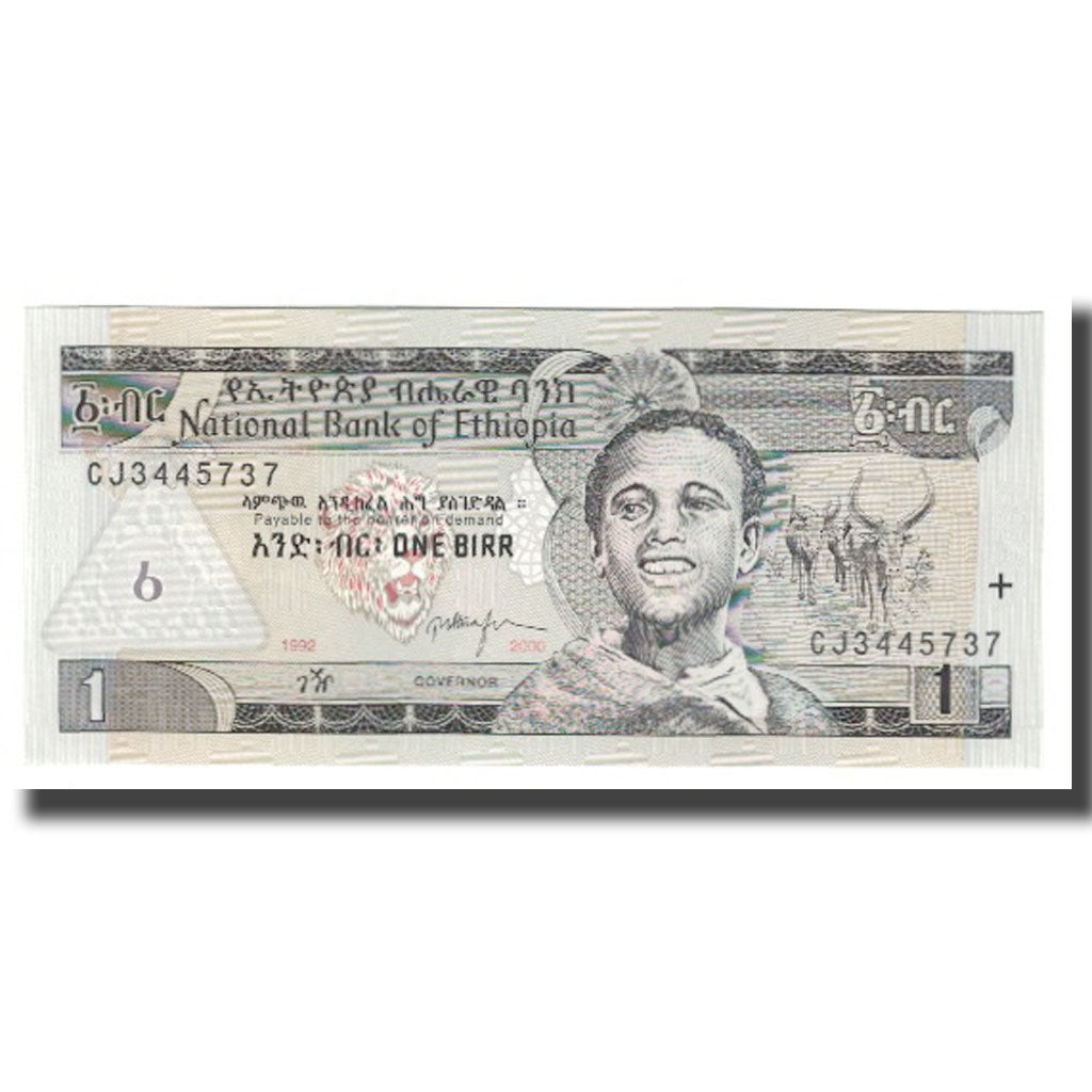 Billet, Éthiopie, 1 Birr, 2000, KM:46a, NEUF