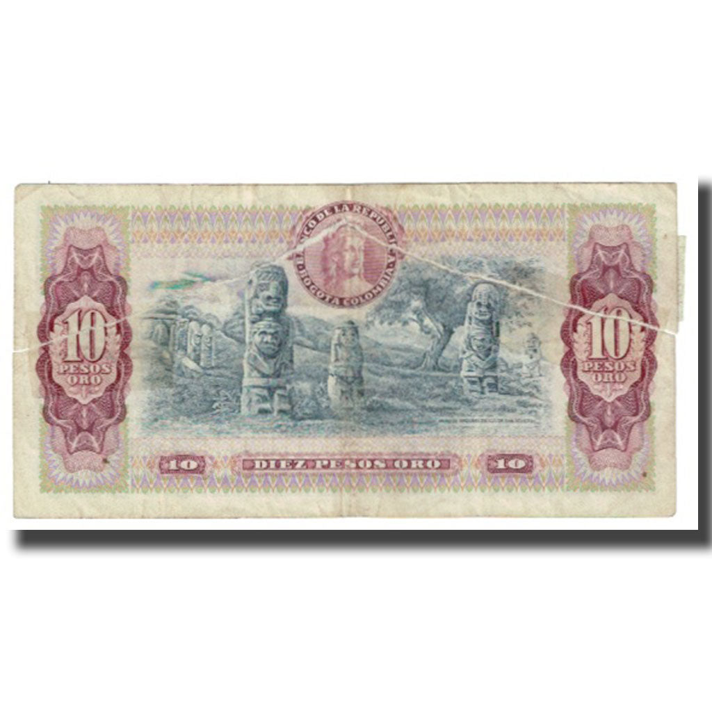 Geldschein, Kolumbien, 10 Pesos Oro, 1980, 1980-08-07, KM:407g, S