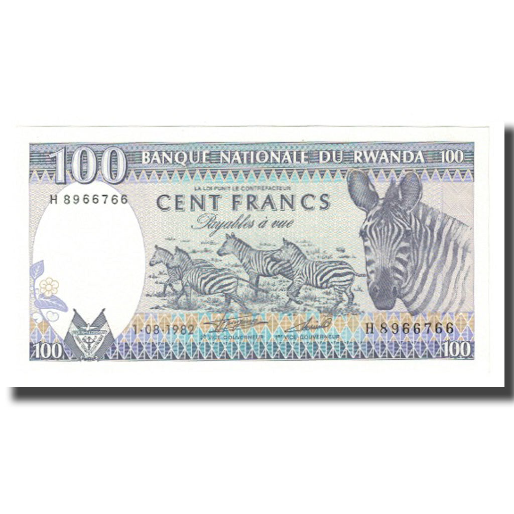 Banknot, Ruanda, 100 Francs, KM:19, UNC(65-70)