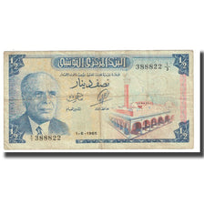 Banknote, Tunisia, 1/2 Dinar, 1965, 1965-06-01, KM:62a, VF(20-25)