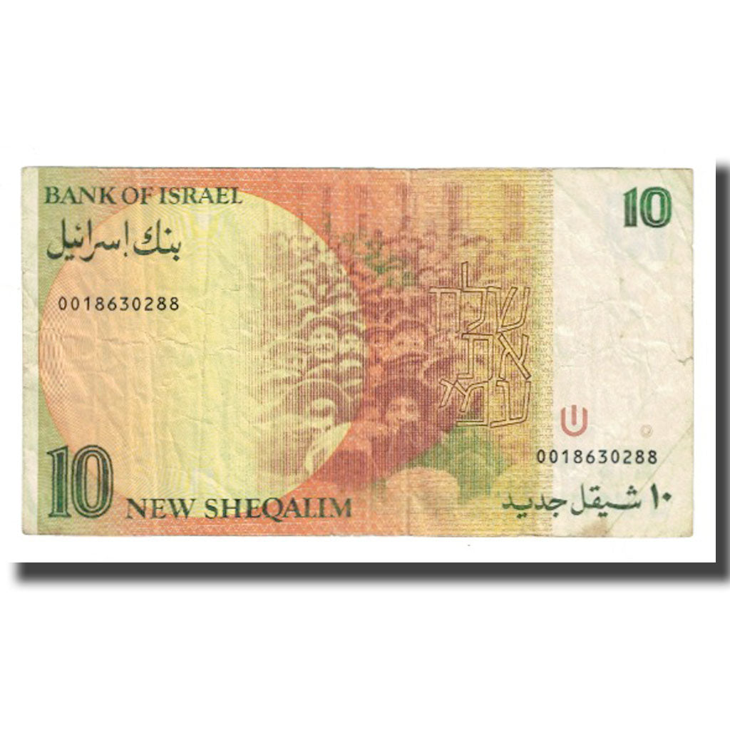 Banknote, Israel, 10 New Sheqalim, 1985, KM:53a, VF(20-25)