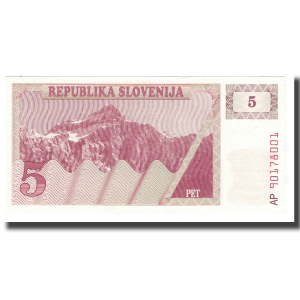 Banknote, Slovenia, 5 (Tolarjev), KM:3a, UNC(63)