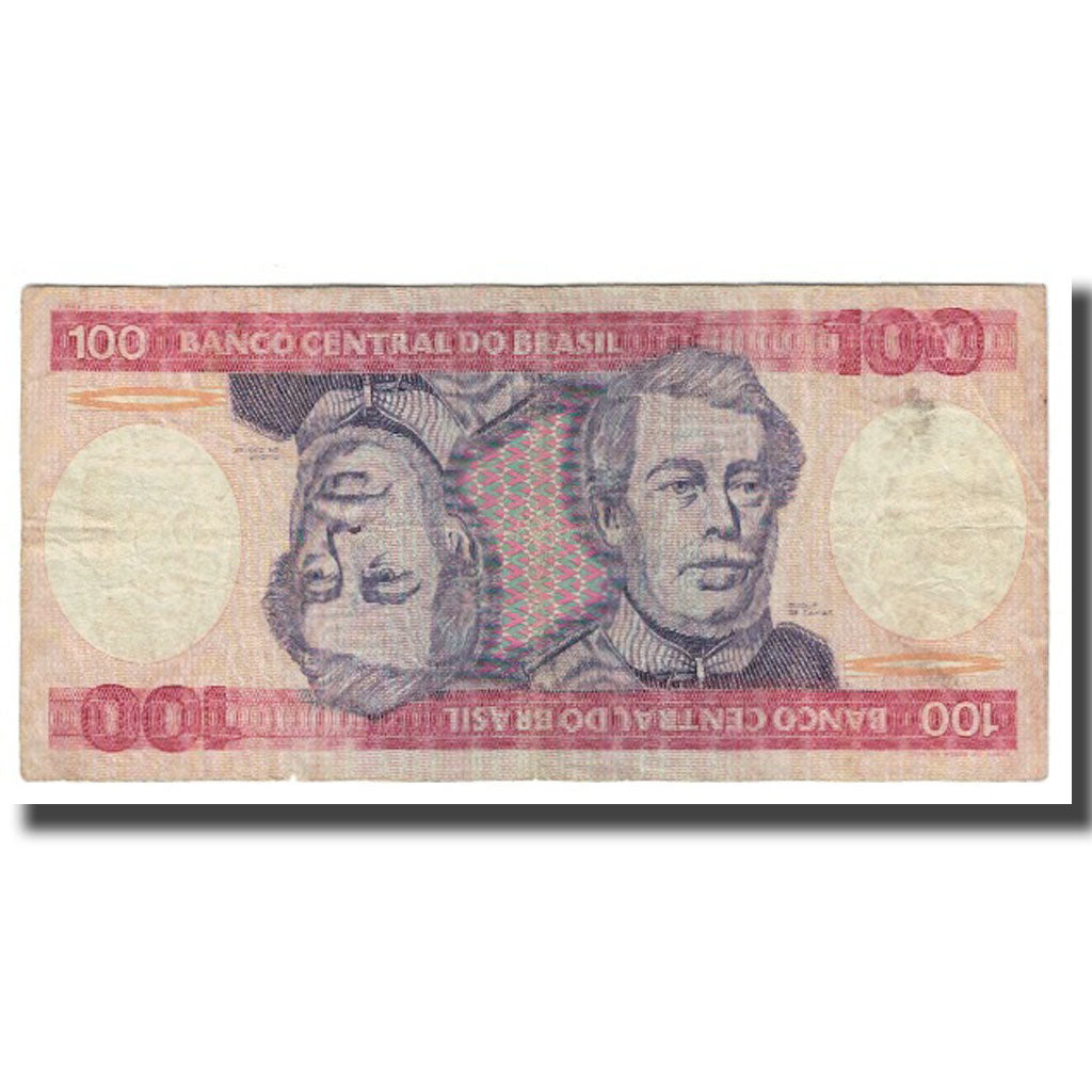 Banconote, Brasile, 100 Cruzeiros, KM:198a, MB