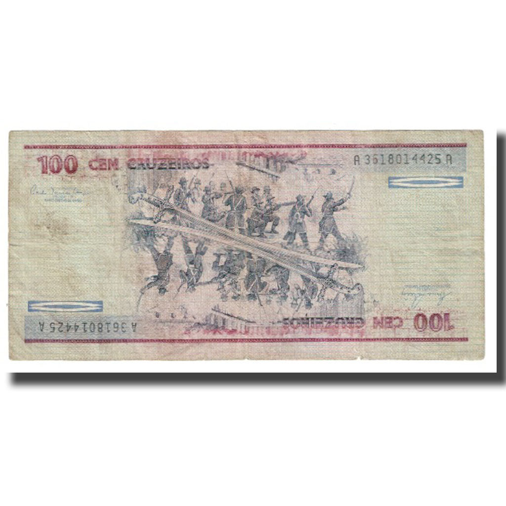 Banconote, Brasile, 100 Cruzeiros, KM:198a, MB