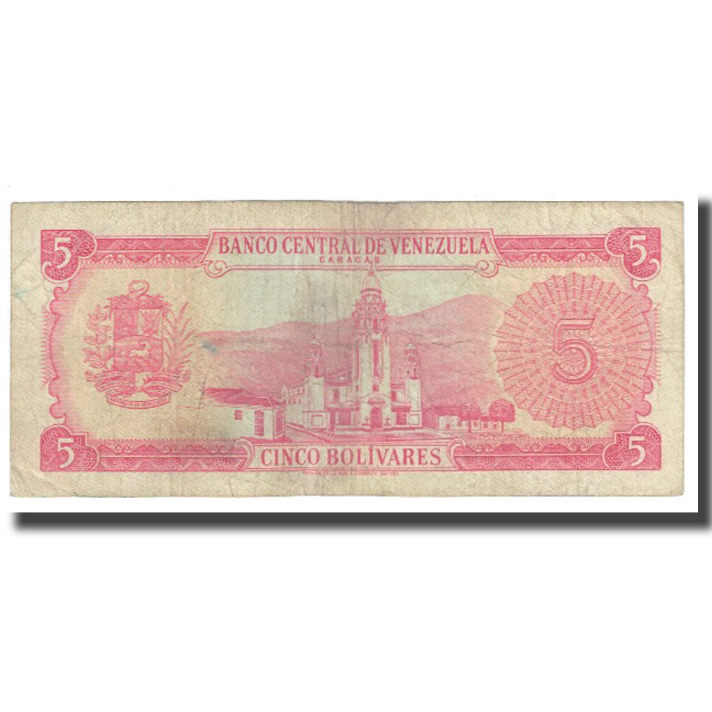 Banknote, Venezuela, 5 Bolivares, 1970, 1970-10-27, KM:70a, VF(20-25)