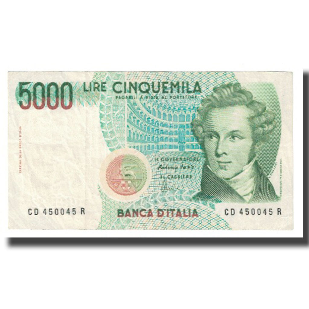 Banknote, Italy, 5000 Lire, 1985, 1985-01-04, KM:111a, AU(55-58)