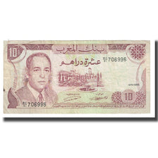Nota, Marrocos, 10 Dirhams, 1970, KM:63a, EF(40-45)