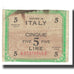 Banknot, Włochy, 5 Lire, 1943, VF(20-25)