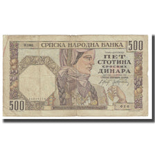 Billet, Serbie, 500 Dinara, 1941, 1941-05-01, KM:27A, TB