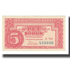 Banknote, Czechoslovakia, 5 Korun, 1949, 1949-01-25, KM:59a, AU(55-58)
