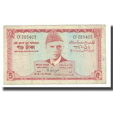 Banknot, Pakistan, 5 Rupees, KM:20a, VF(20-25)