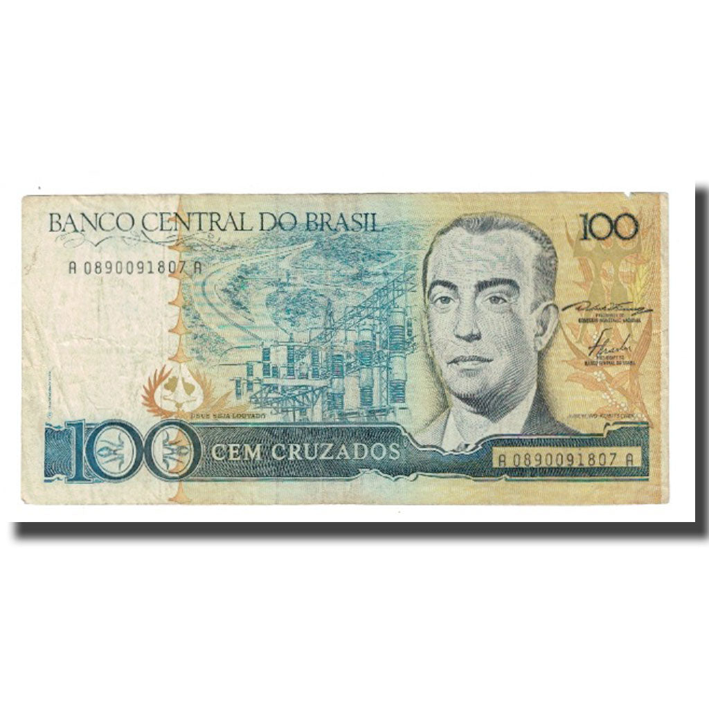 Banknote, Brazil, 100 Cruzados, KM:211a, VF(20-25)