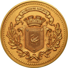 France, Médaille, Art Nouveau, Femme nue Assise, Boulogne sur mer, Pillet, SPL