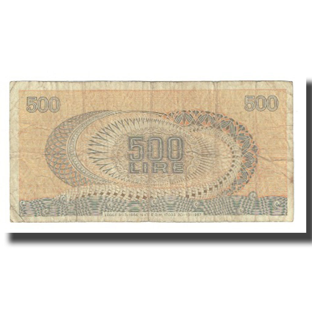 Banknote, Italy, 500 Lire, 1967, 1967-10-20, KM:93a, VF(20-25)