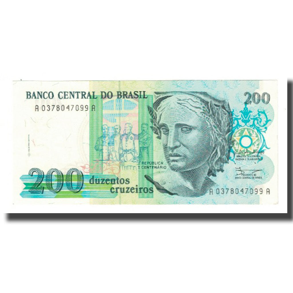 Banknote, Brazil, 200 Cruzados Novos, KM:221a, UNC(65-70)