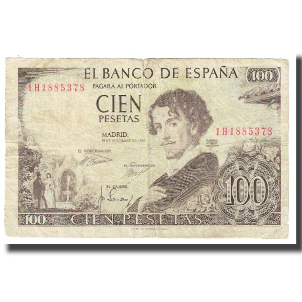 Banknote, Spain, 100 Pesetas, 1965, 1965-11-19, KM:150, VF(20-25)
