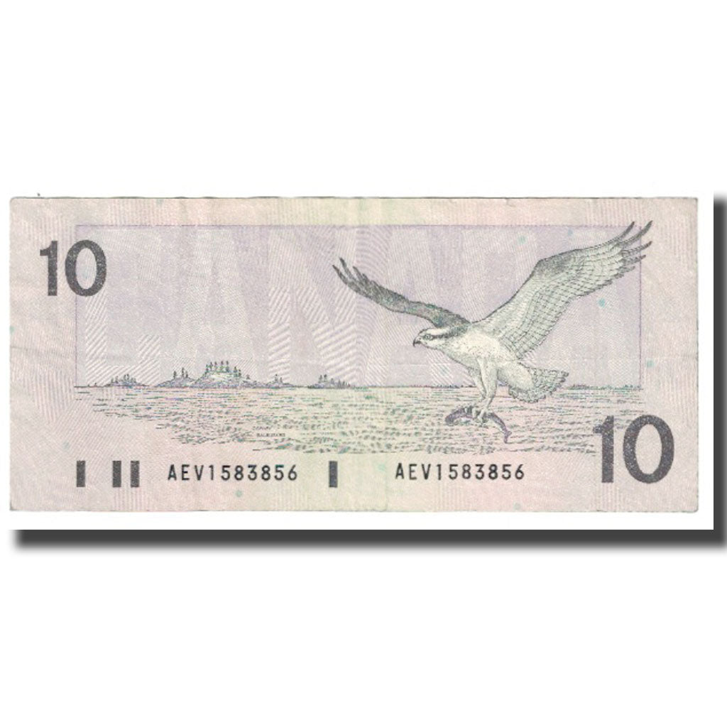 Nota, Canadá, 10 Dollars, 1989, KM:96a, EF(40-45)