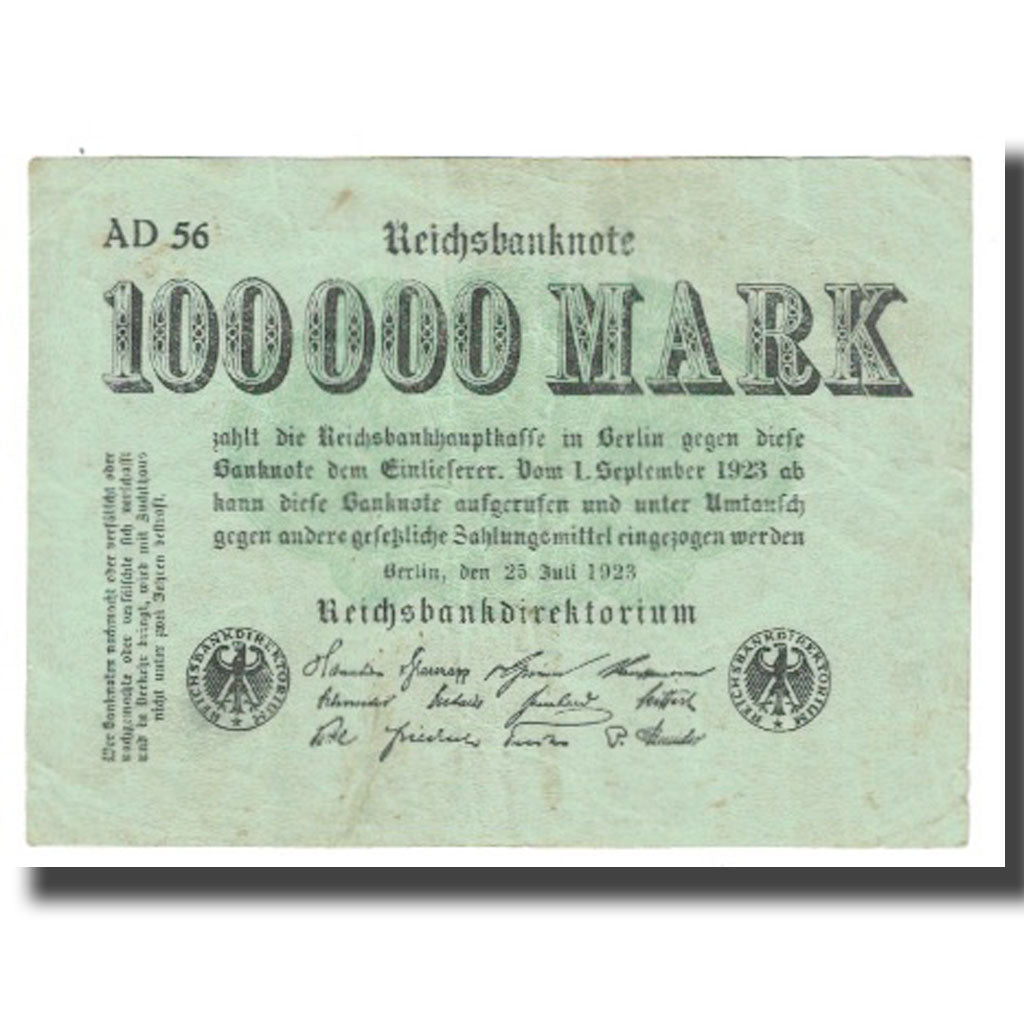Banknote, Germany, 100,000 Mark, 1923, 1923-07-25, KM:91a, EF(40-45)